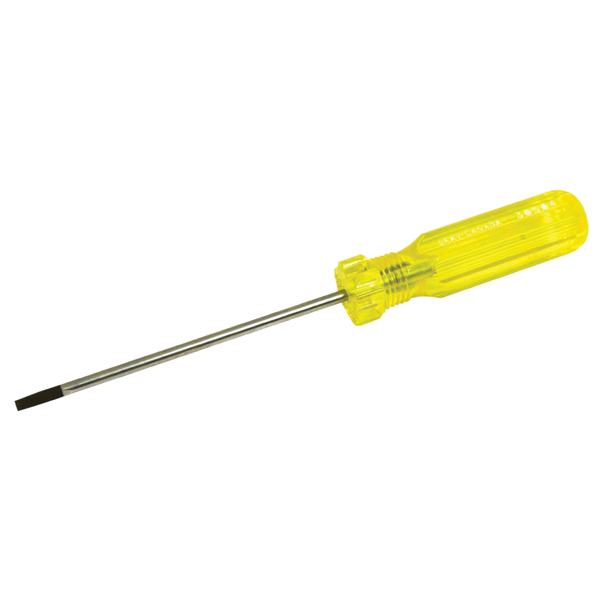 Electrician's Slotted Screwdriver, 5/32" Tip, Round, 7-3/4" L, Plastic Handle