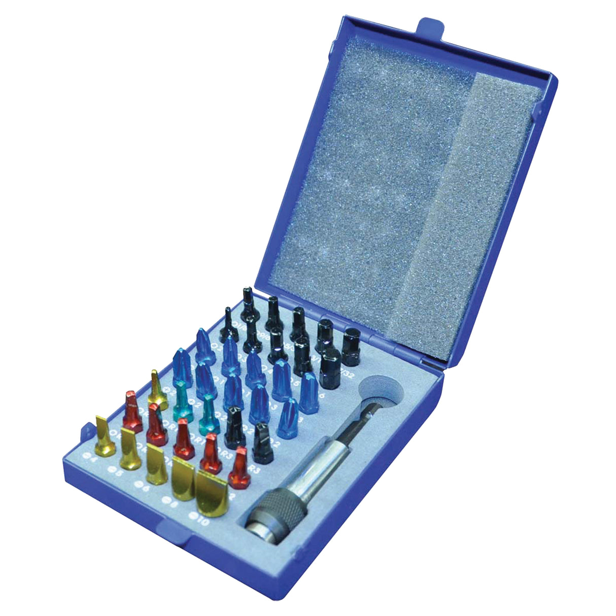 Color Insert Bit Set In Metal Case