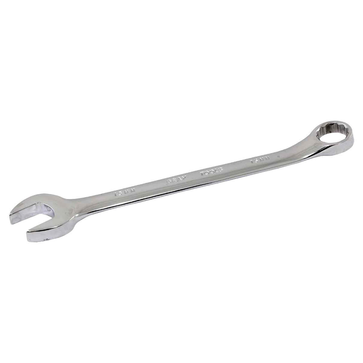 Combination Wrench, 12 Point, 15 mm, Chrome Finish