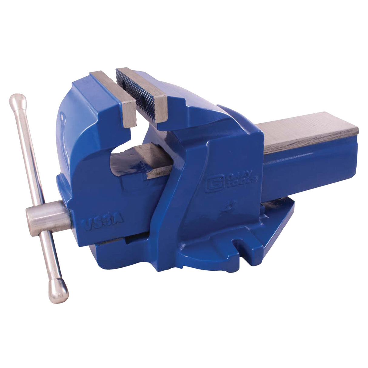 Ductile Iron Mechanics Bench Vise, 4" Jaw Width, 2" Throat Depth, Fixed Base