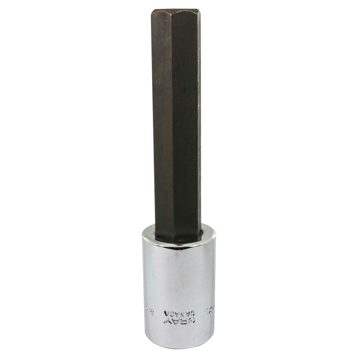 Extra Long Bit Socket, Hex, 3/4" x 6" L, 1/2" Square Drive Drive