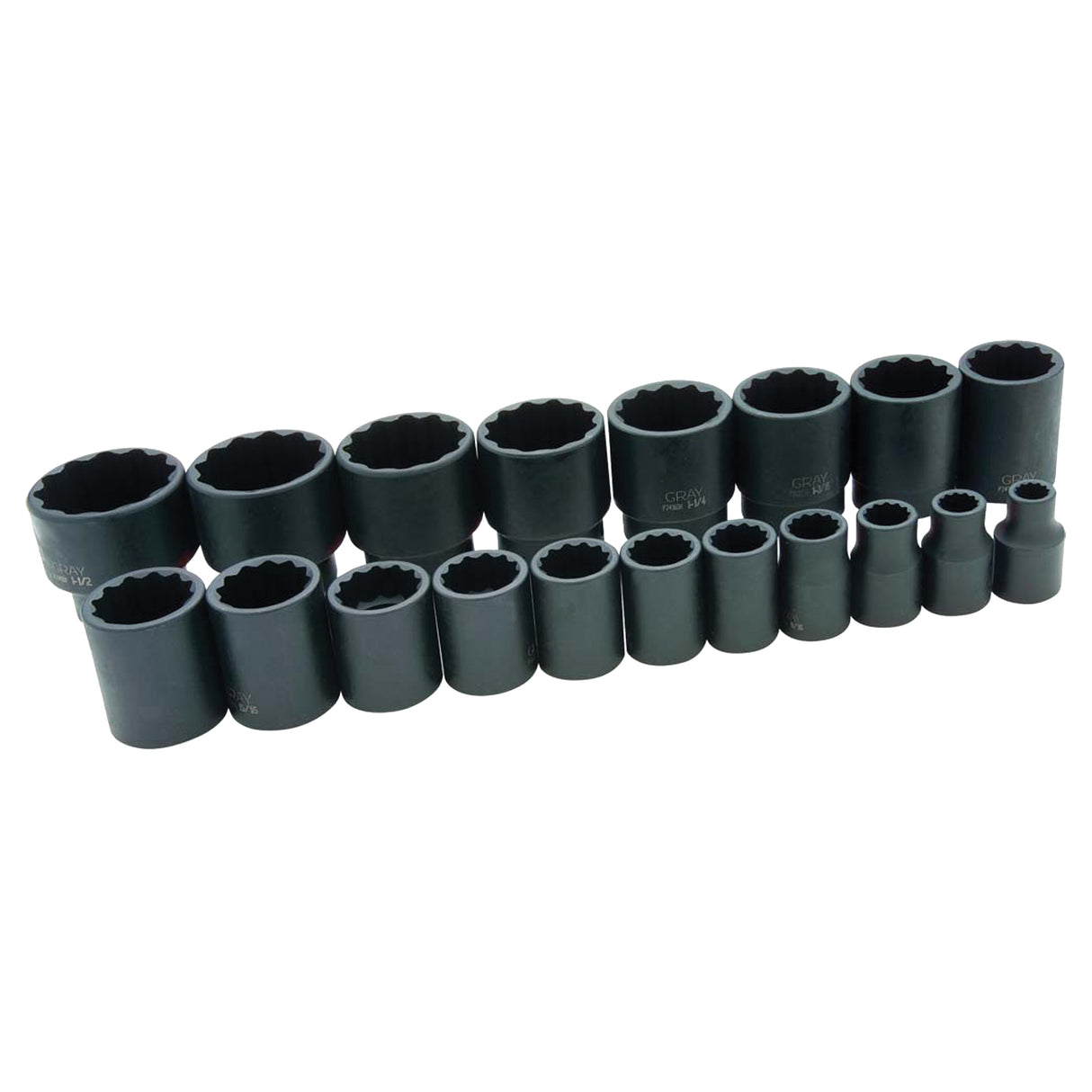 Socket Set, 19 Pcs, Impact, 1/2" Drive Size