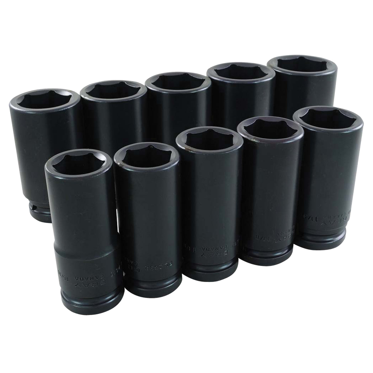 Socket Set, 10 Pcs, Impact, 3/4" Drive Size, Deep