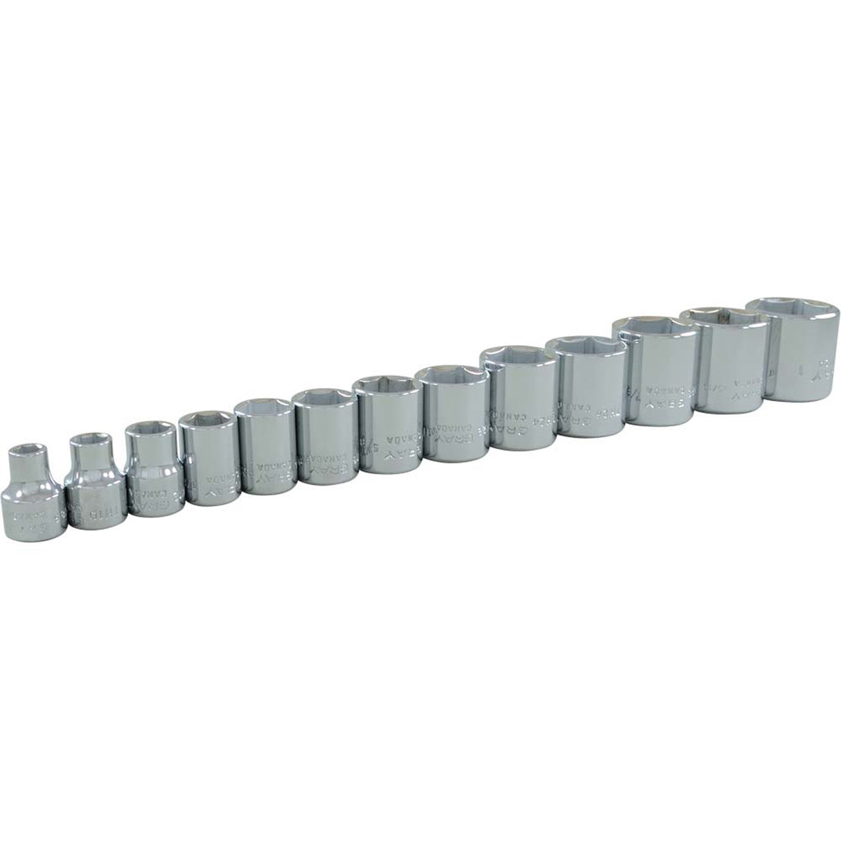 Socket Set, 13 Pcs, 3/8" Drive Size