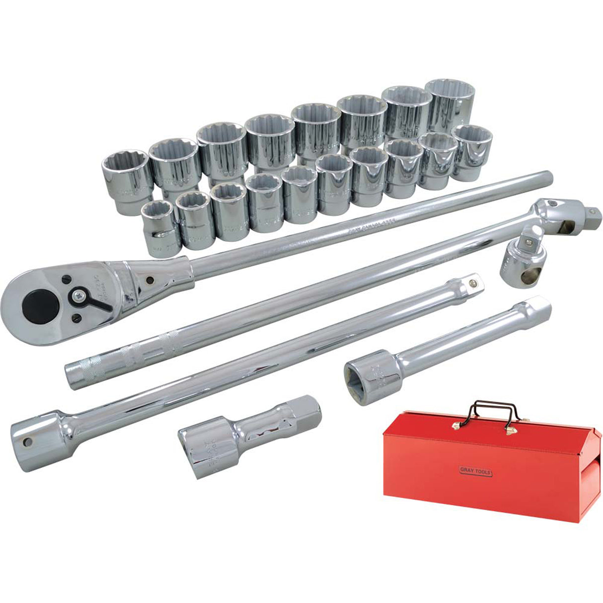 Socket & Attachment Set, 26 Pcs, 3/4" Drive Size