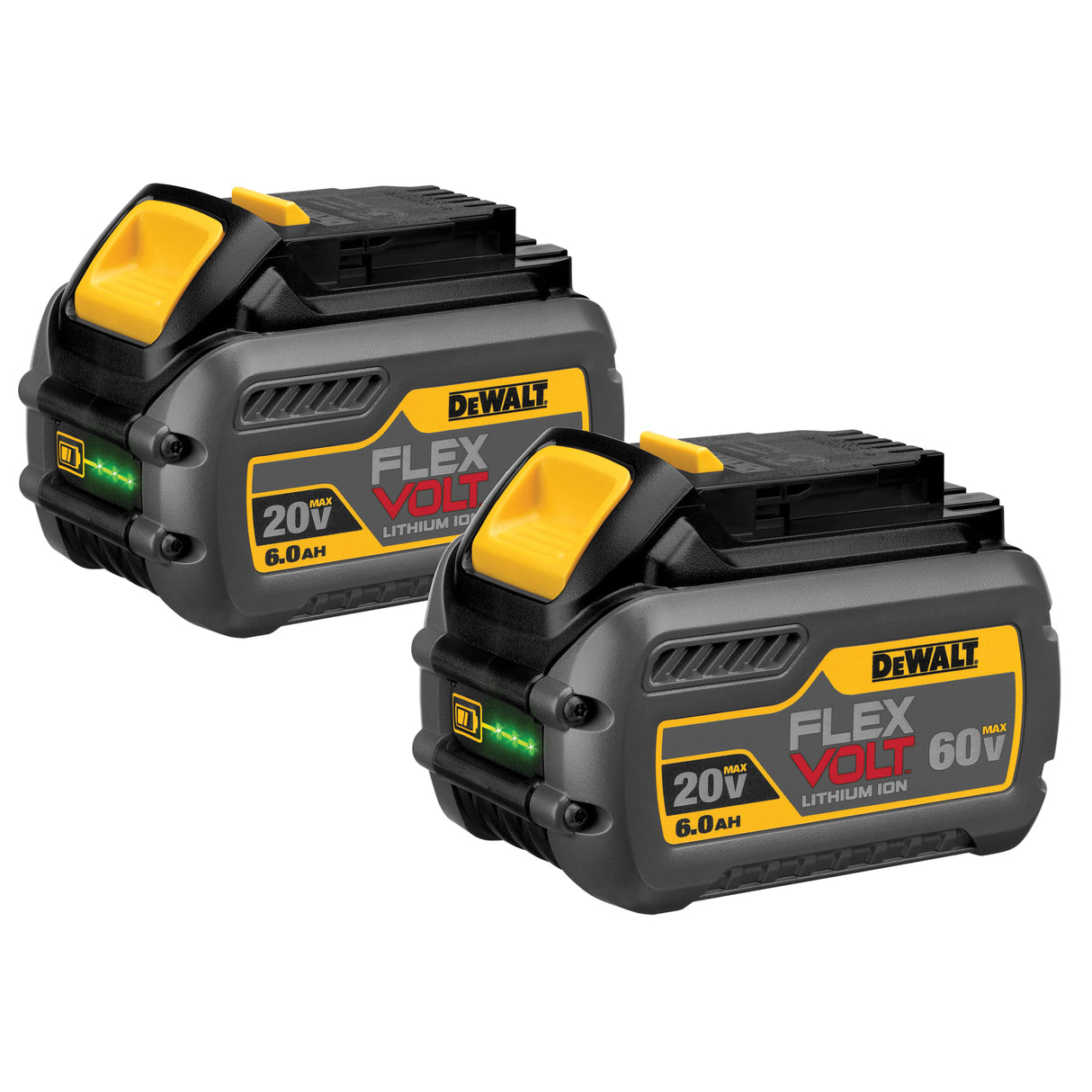 FlexVolt™ Batteries, Lithium-Ion, 60 V, 6 A