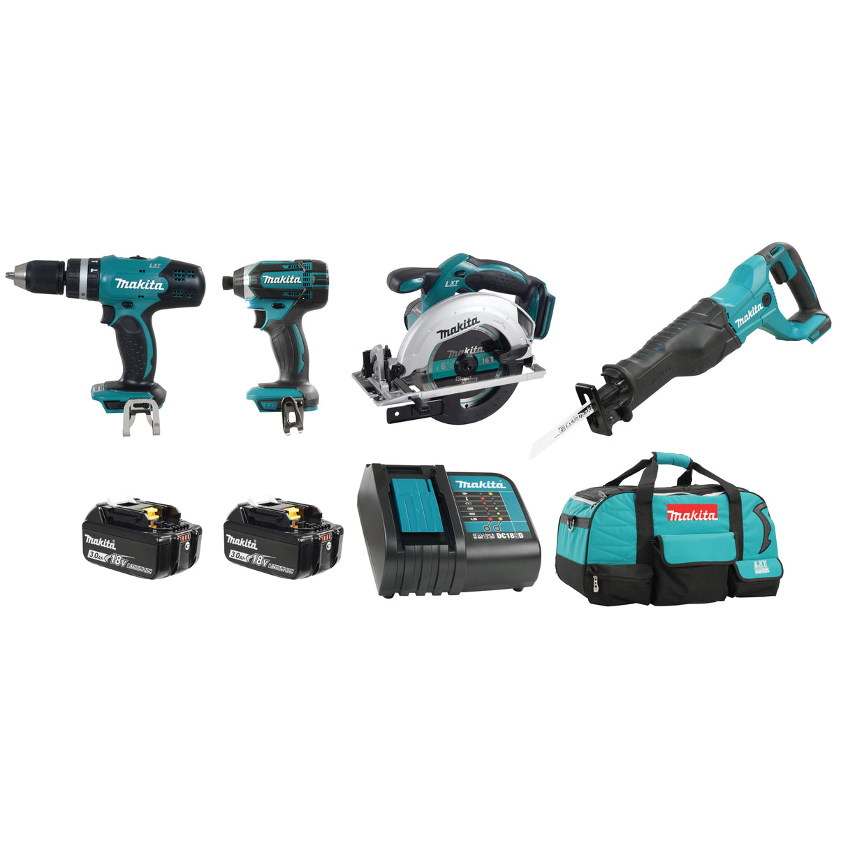 3.0 Ah LXT® 4 Tool Combo Kit, Lithium-Ion, 18 V