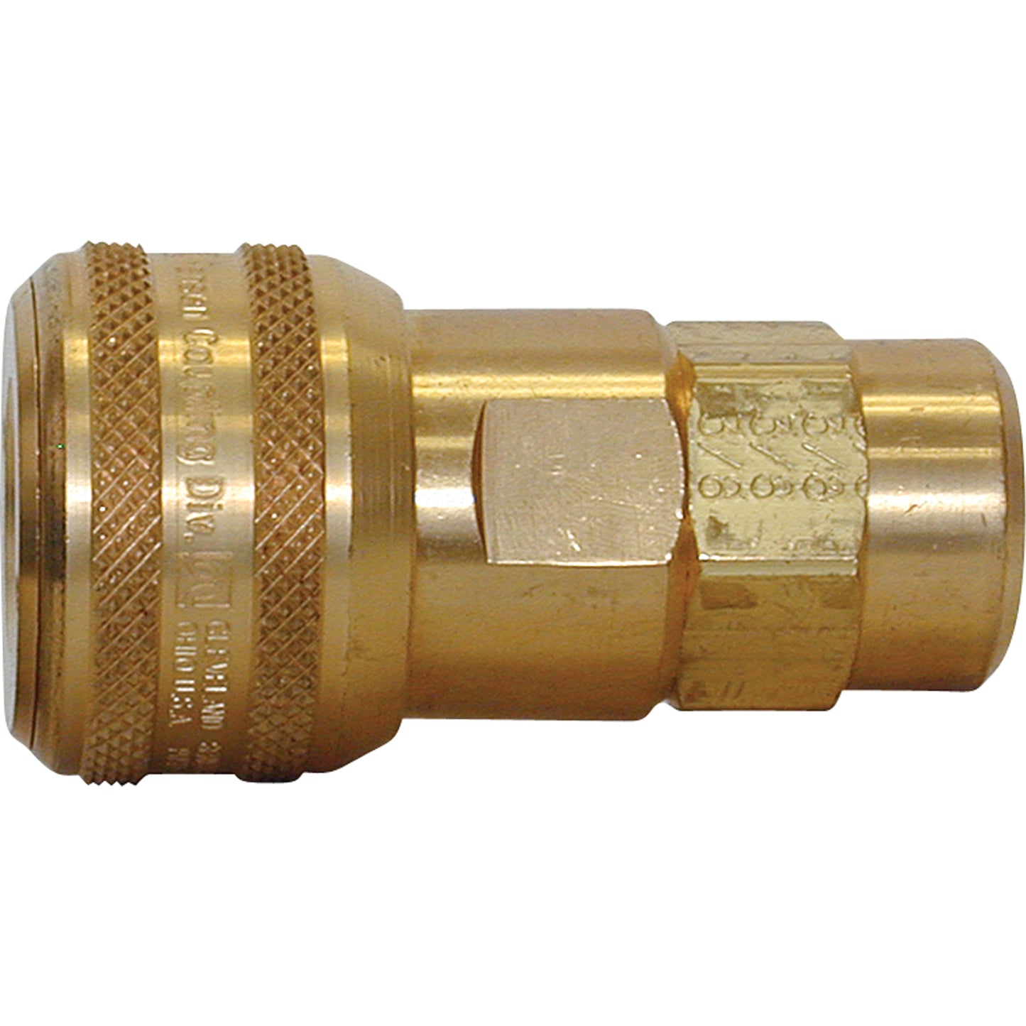 Quick Couplers - 1/2" Industrial, One Way Shut-Off - Automatic Couplers, Brass