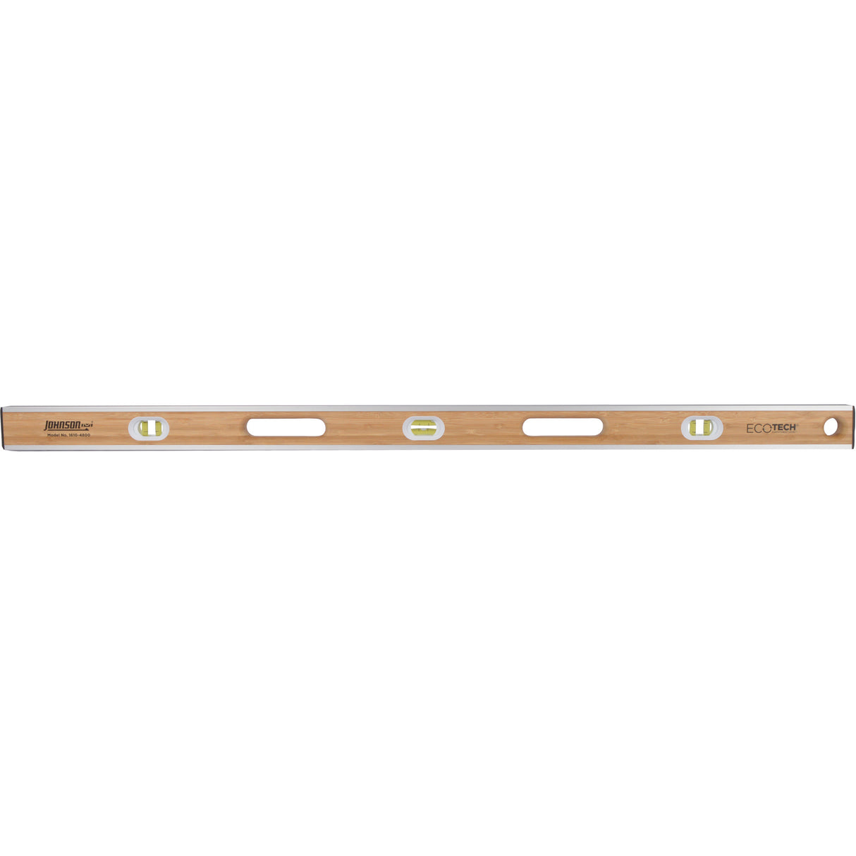 Eco-Tech® Bamboo Level, I-Beam, 48" L, Wood, 3, Non-Magnetic