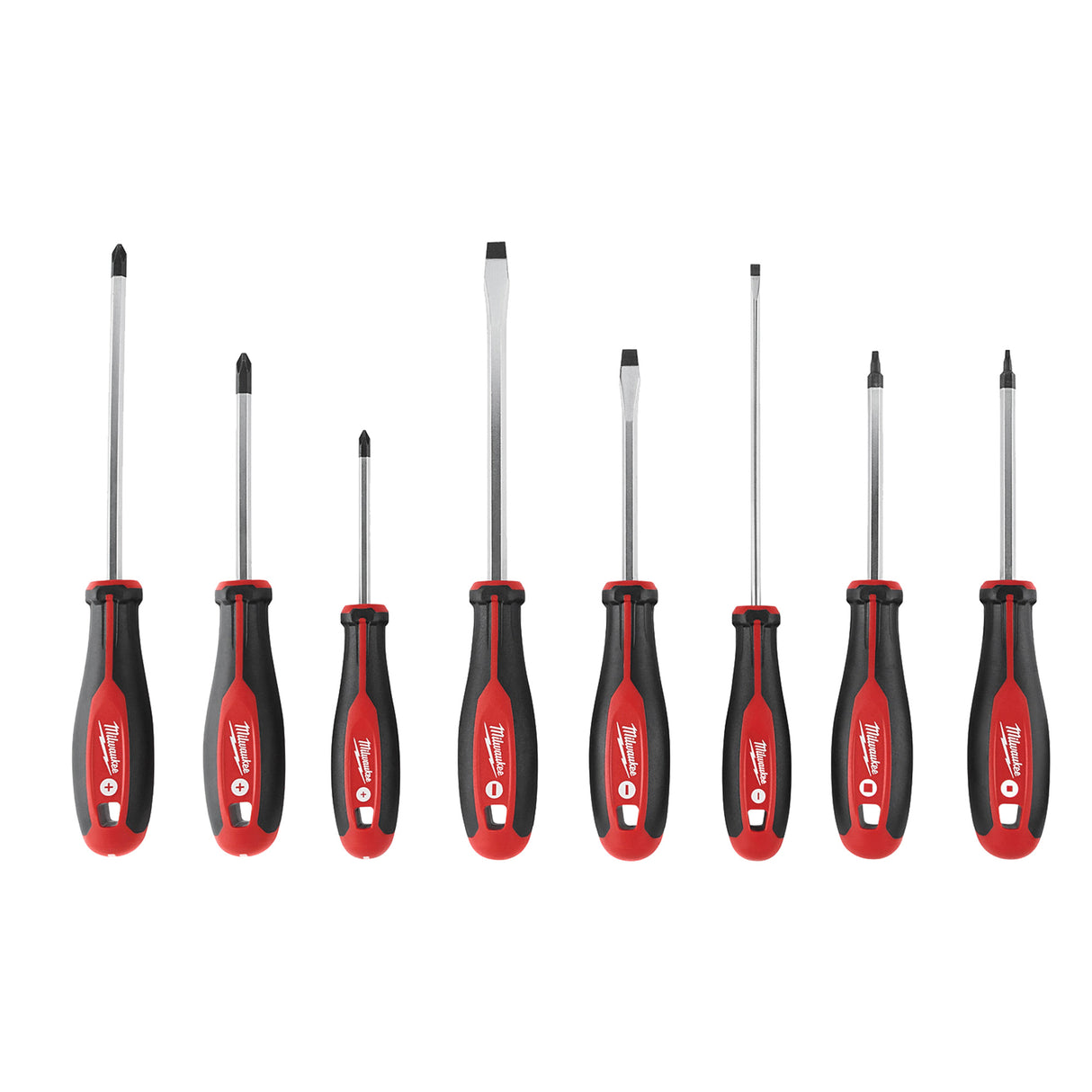 Screwdriver Set with Square Drive, 8 Pcs., Magnetic