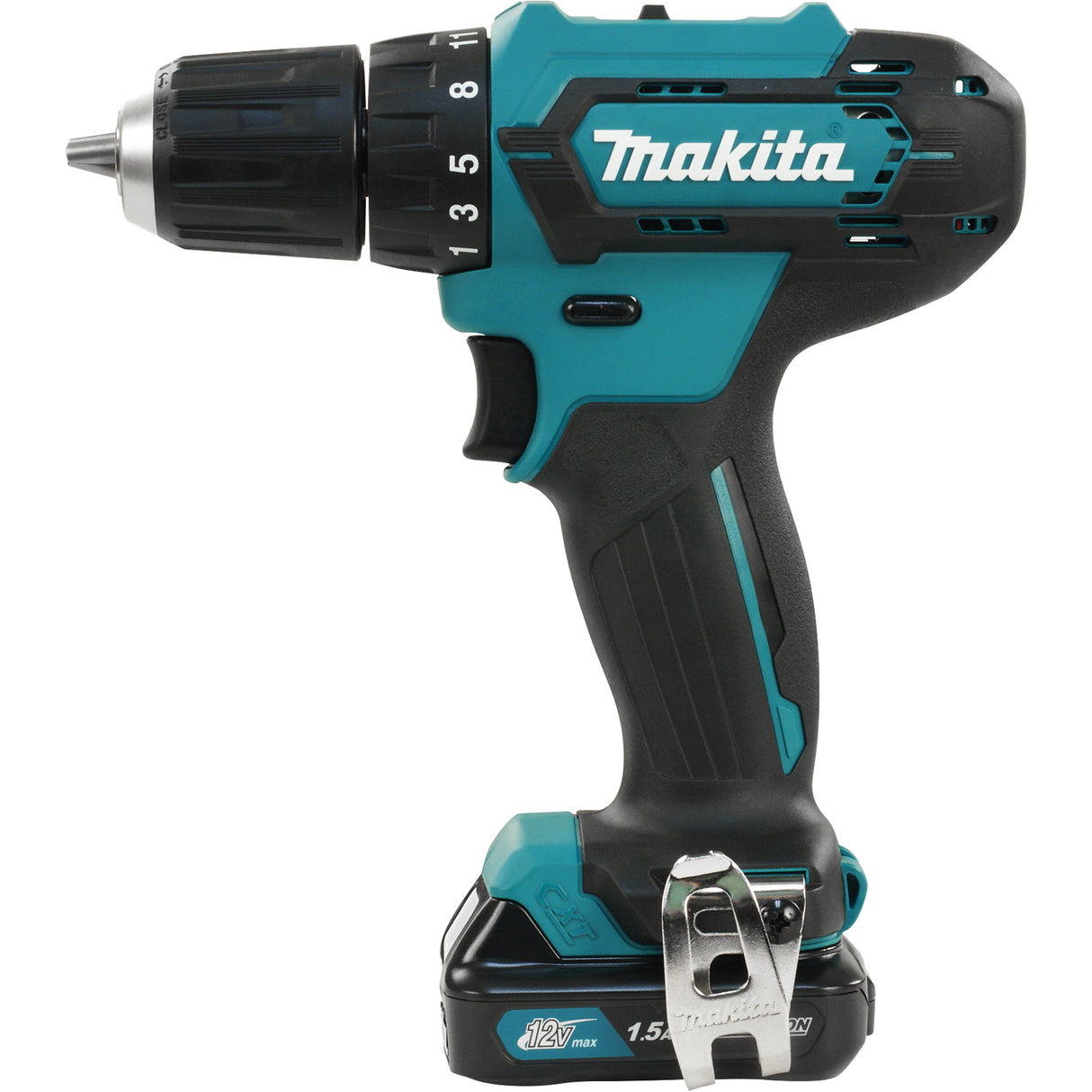 CXT Drill Driver Kit, Lithium-Ion, 12 V, 3/8" Chuck, 250 in-lbs Torque