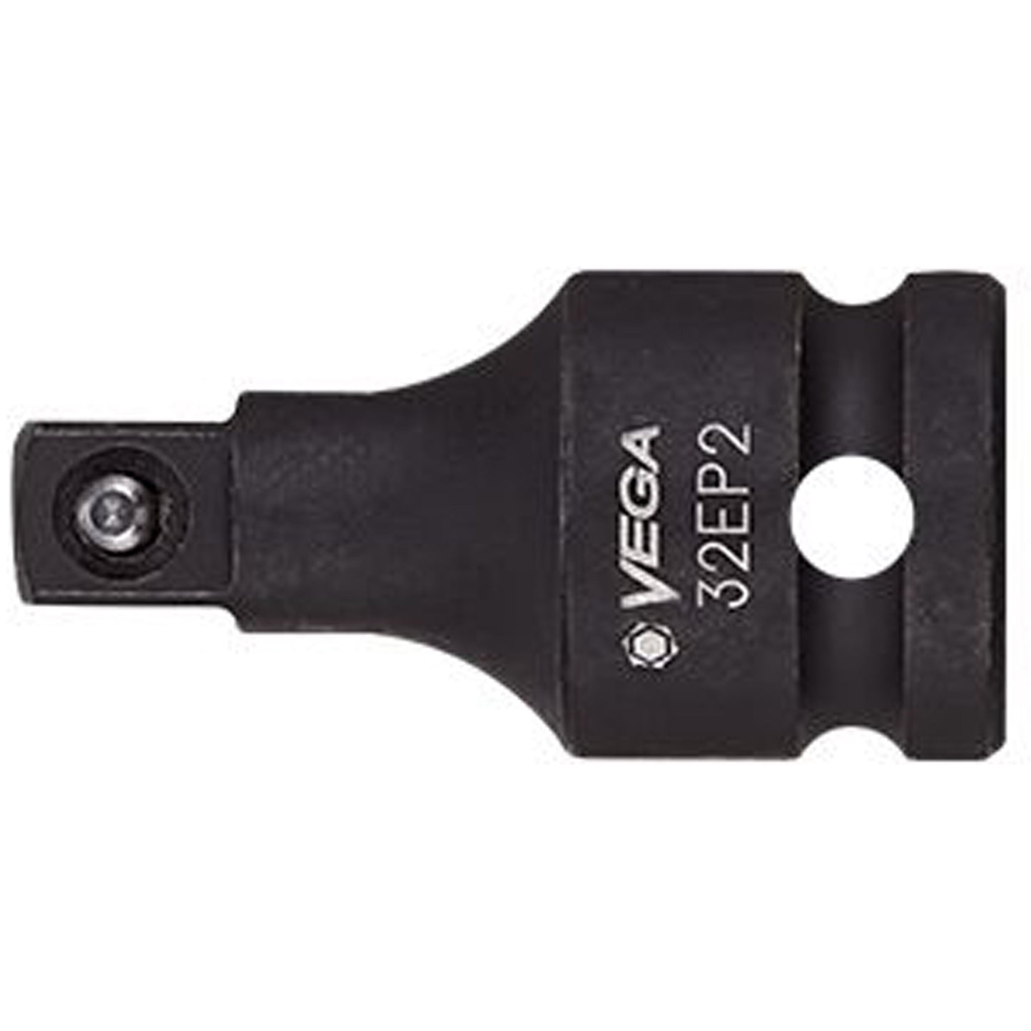Socket Adapter, Impact, 1/2" Drive, 3/8" Socket, 2" L, Pin