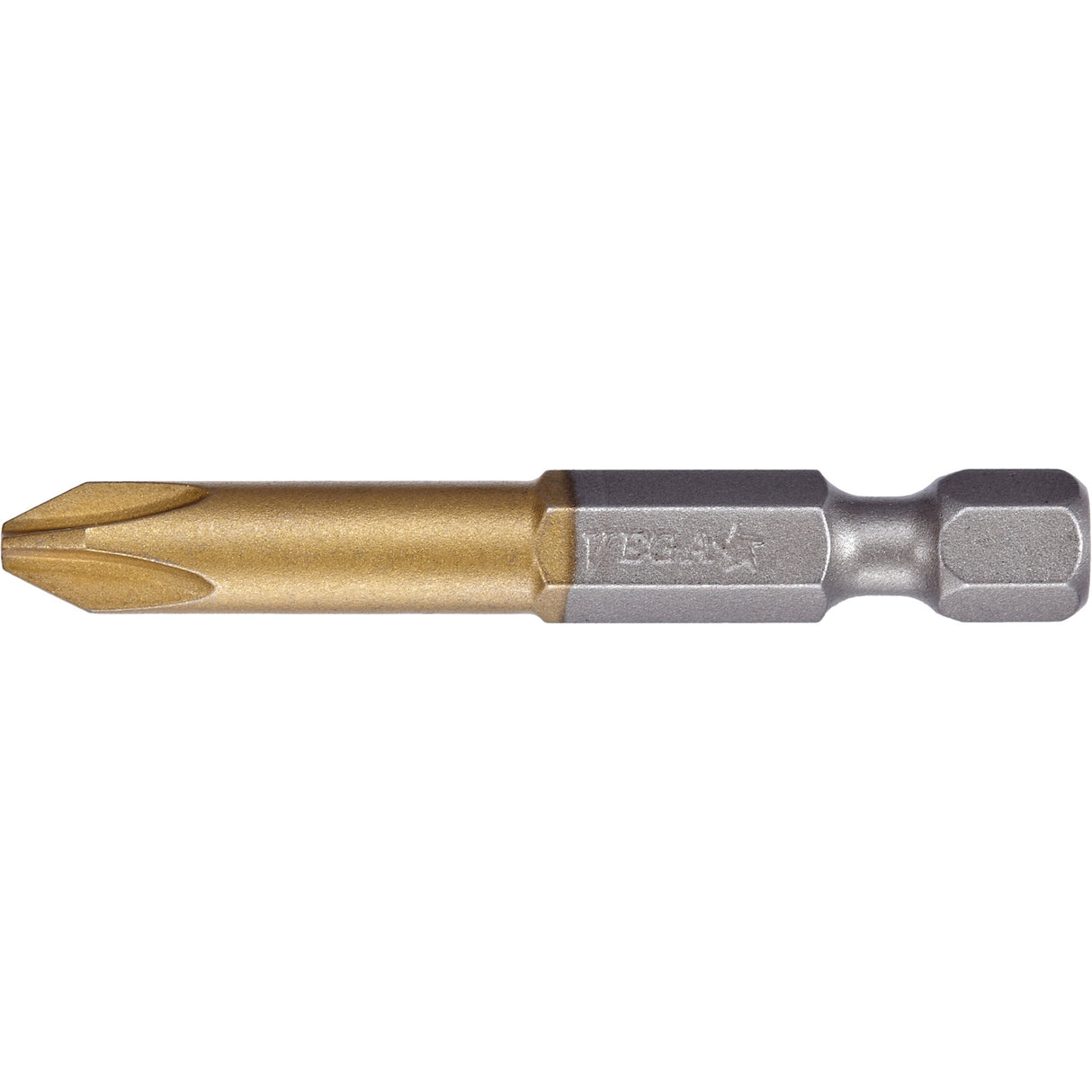 Power Bit, Phillips, #2 Tip, 1/4" Drive Size, 2" Length