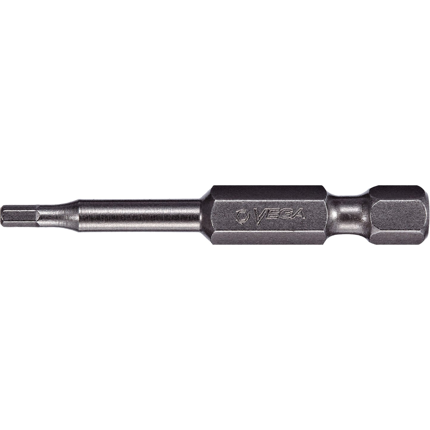 Power Bit, Hex, 3 mm Tip, 1/4" Drive Size, 6" Length