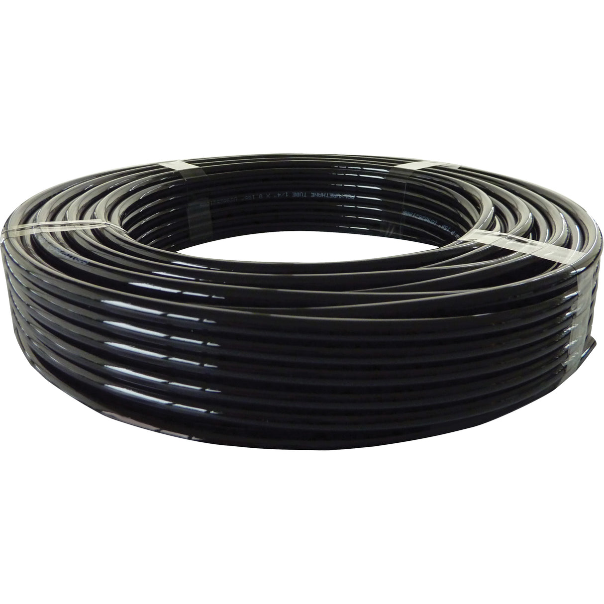 Longlife Pneumatic Tubing, Air, 0.375" OD x 100' L, Nylon/Polyurethane, Black, 232 PSI at 20°C