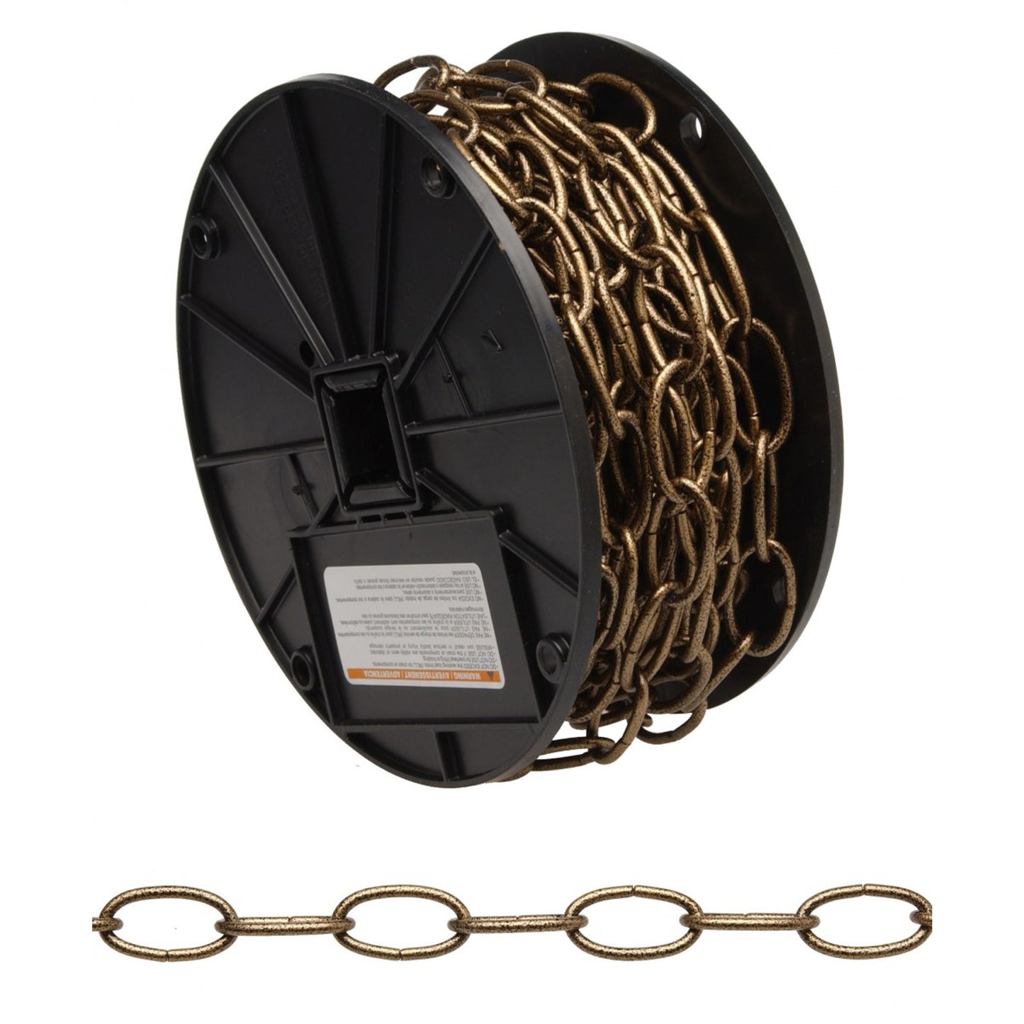 Decorator Chain, Carbon Steel, #10 x 60' (18.3 m) L, 35 lbs. (0.0175 tons) Load Capacity