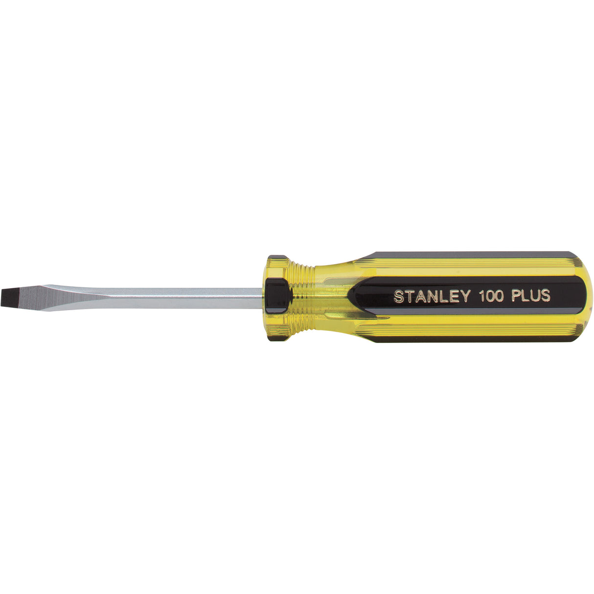 100 PLUS® Standard Slotted Tip Screwdriver, 3/16" Tip, Round, Plastic Handle