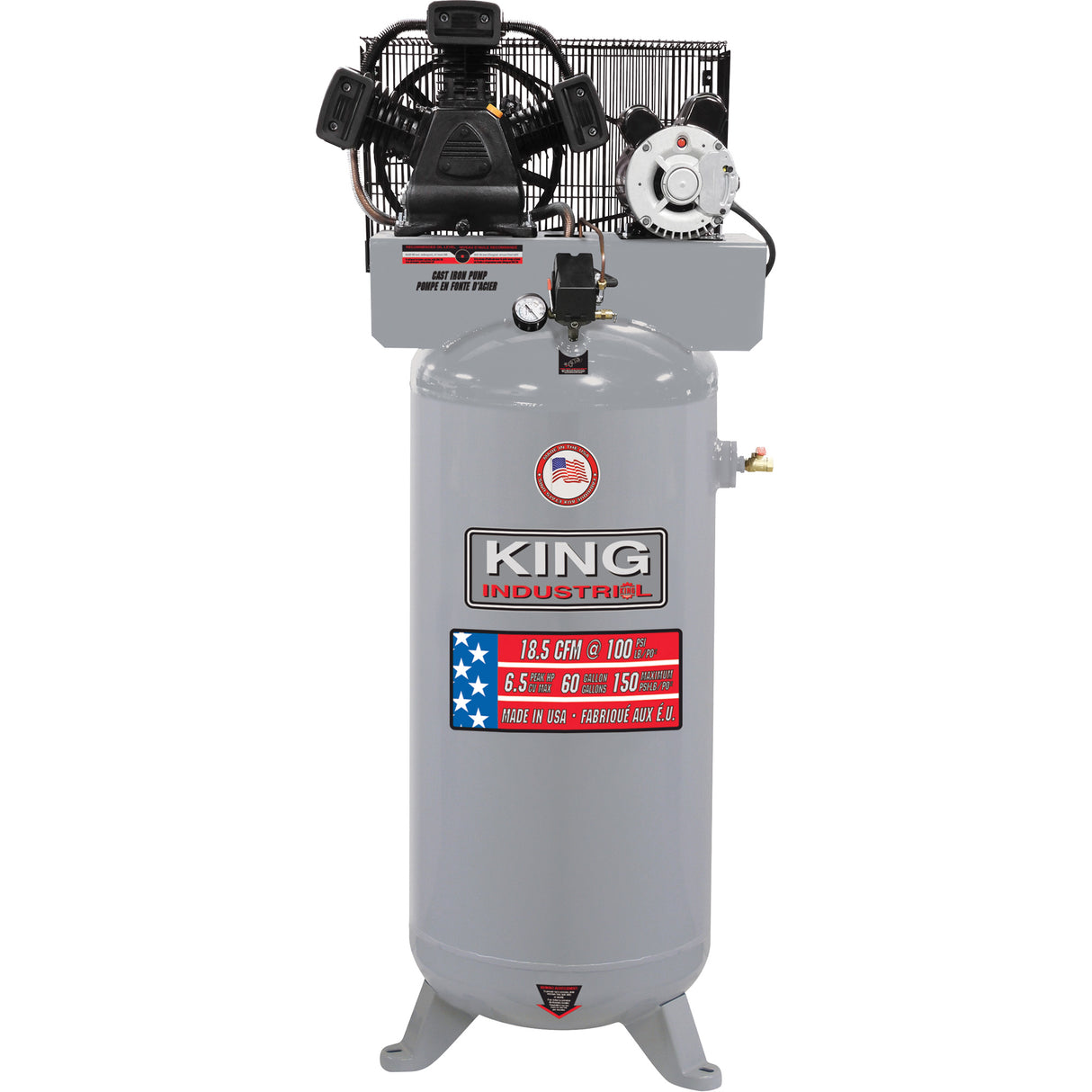 High Output Air Compressor, 50 Gal. (60 US Gal)