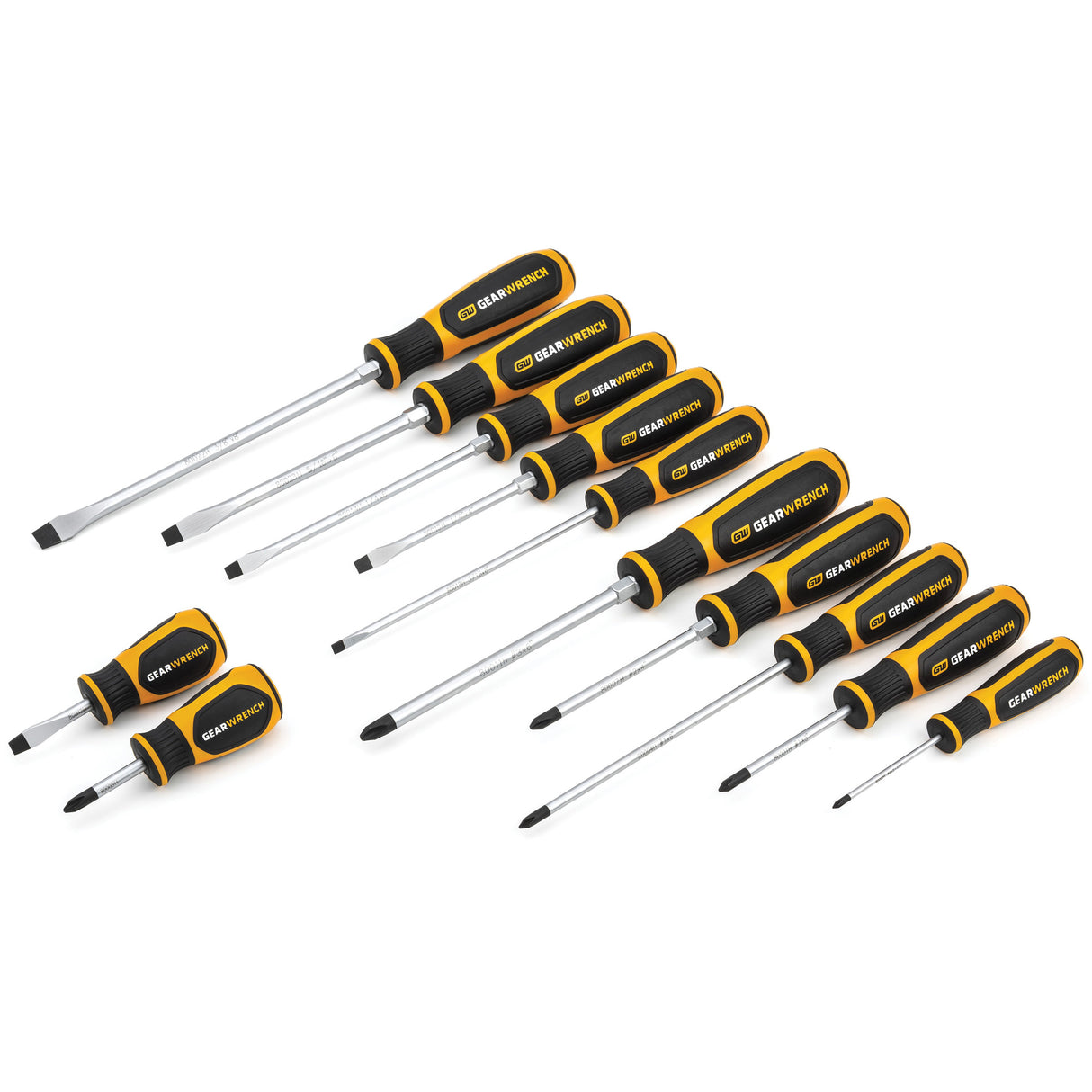 Phillips®/Slotted Dual Material Screwdriver Set, 12 Pcs.