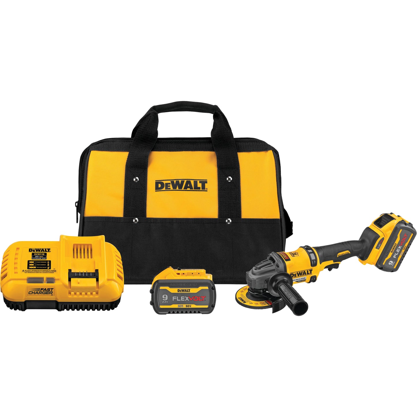 Flexvolt® Brushless Cordless Grinder with Kickback Brake Kit, 4-1/2" - 6" Wheel, 60 V