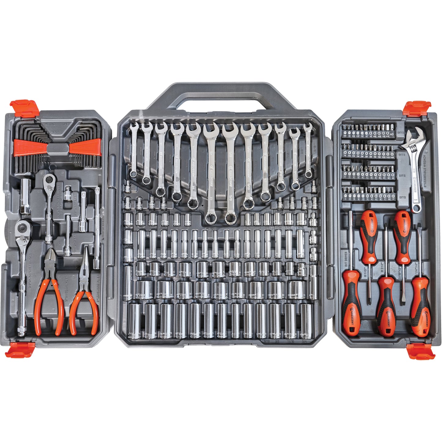 3/8" Drive 6 Point SAE/Metric Professional Tool Set, 180 Pieces