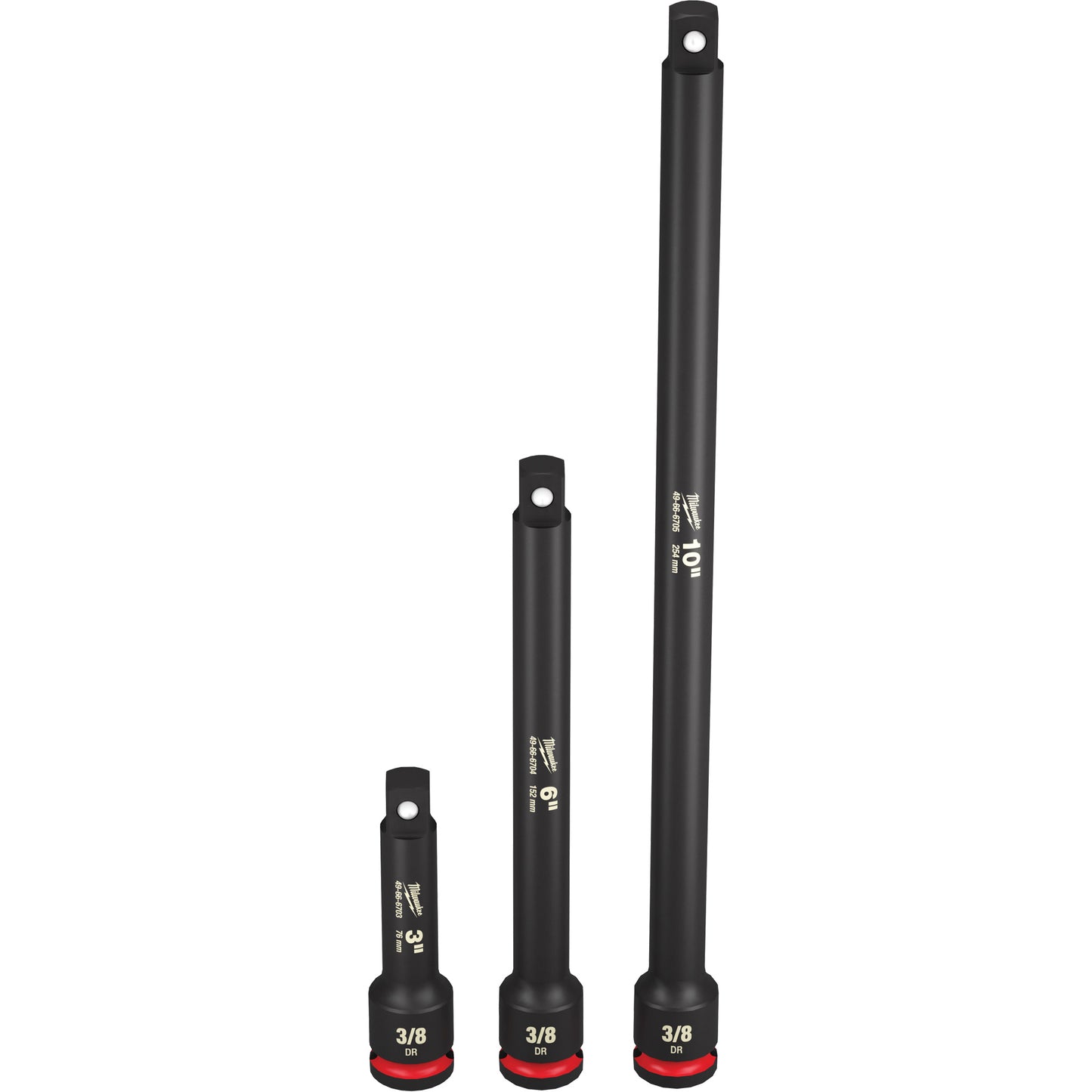 Shockwave™ Impact Duty™ Socket Extension Set, Impact, 3/8" Drive, 3"/6"/10" L