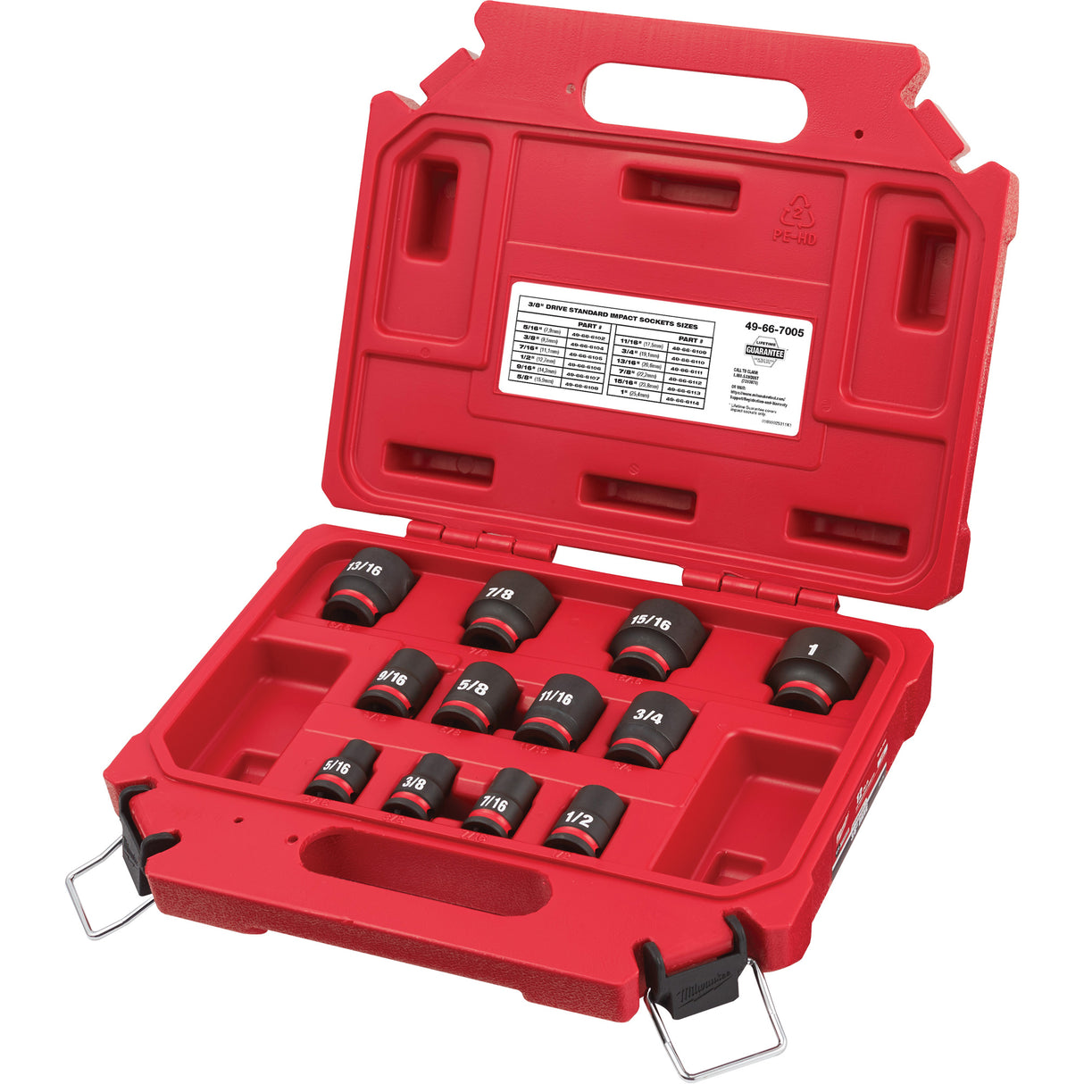 Shockwave™ Impact Duty™ SAE 6 Point Socket Set, 12 Pcs, Impact, 3/8" Drive Size