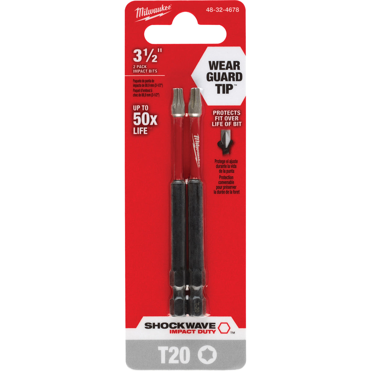 Shockwave™ Impact Duty™ Screwdriver Bit, Torx, T-20 Tip, 1/4" Drive Size, 3-1/2" Length