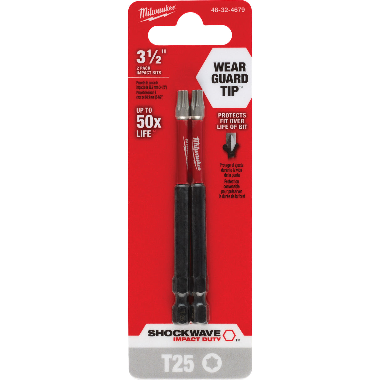 Shockwave™ Impact Duty™ Screwdriver Bit, Torx, T-25 Tip, 1/4" Drive Size, 3-1/2" Length