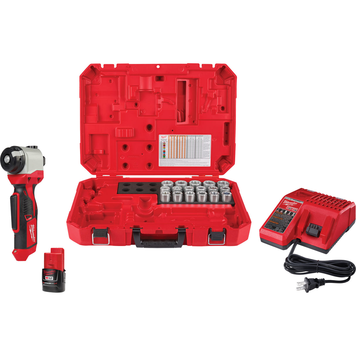 M12™ Cable Stripper Kit with 17 Cu THHN/XHHW Bushings