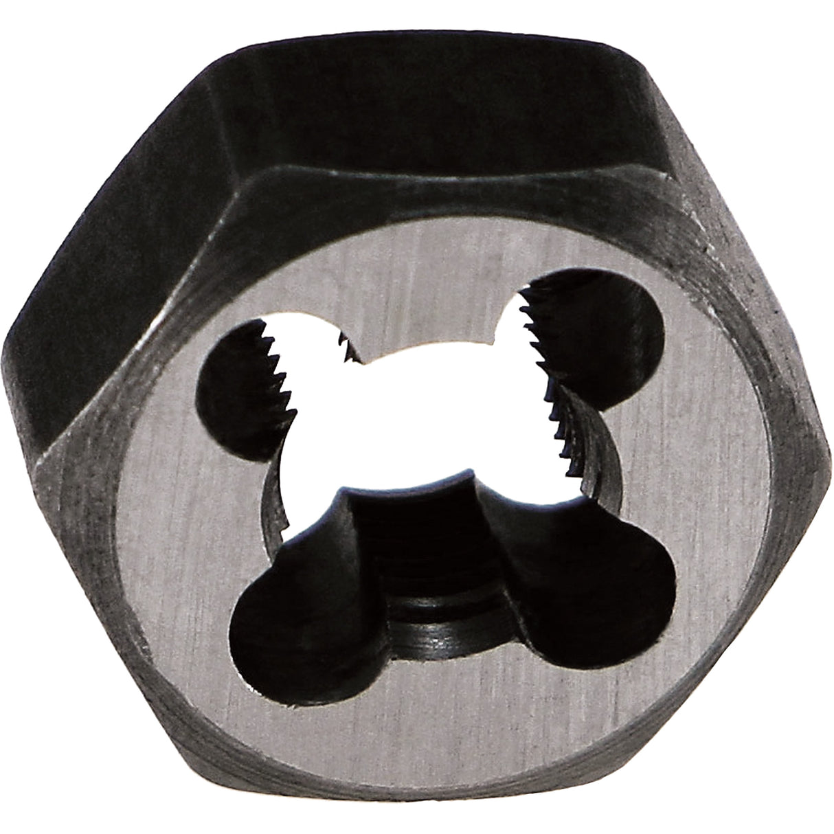 Drillco® Hex Rethreading Die, 19/32" Dia., 1/4"-20 Thread, Carbon Steel