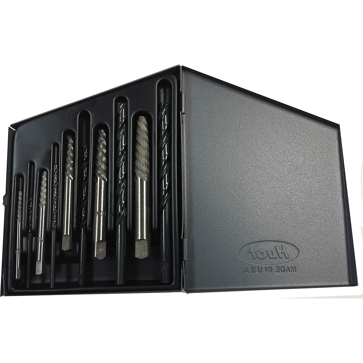 Drillco® Screw Extractor Set with Drills, Carbide, 10 Pieces