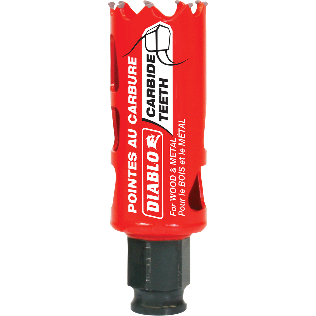 Wood & Metal Hole Saw, 1-1/8", 2-3/8" Depth of Cut, Carbide