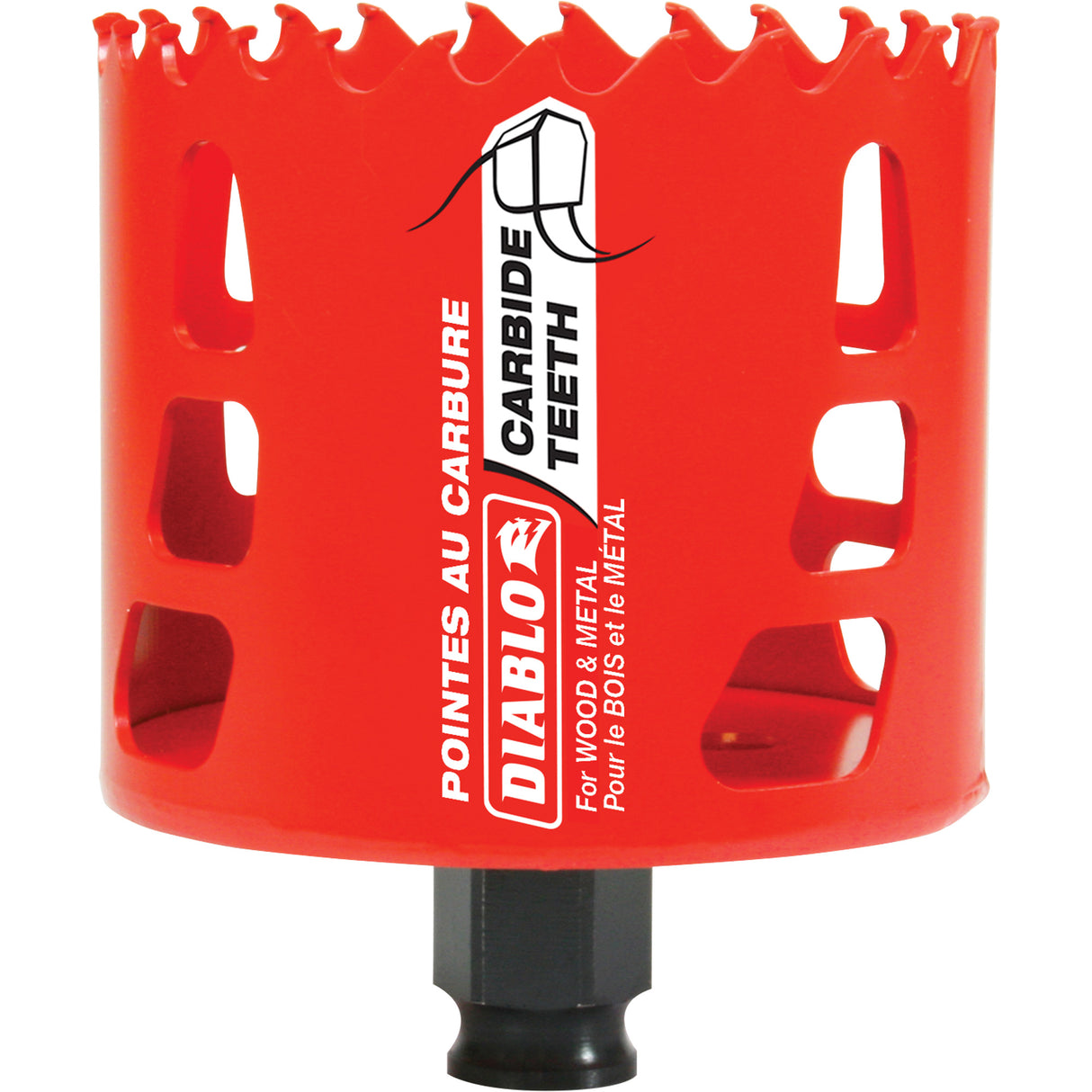 Wood & Metal Hole Saw, 3", 2-3/8" Depth of Cut, Carbide