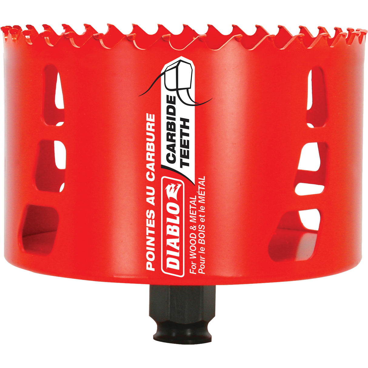 Wood & Metal Hole Saw, 4-1/8", 2-3/8" Depth of Cut, Carbide