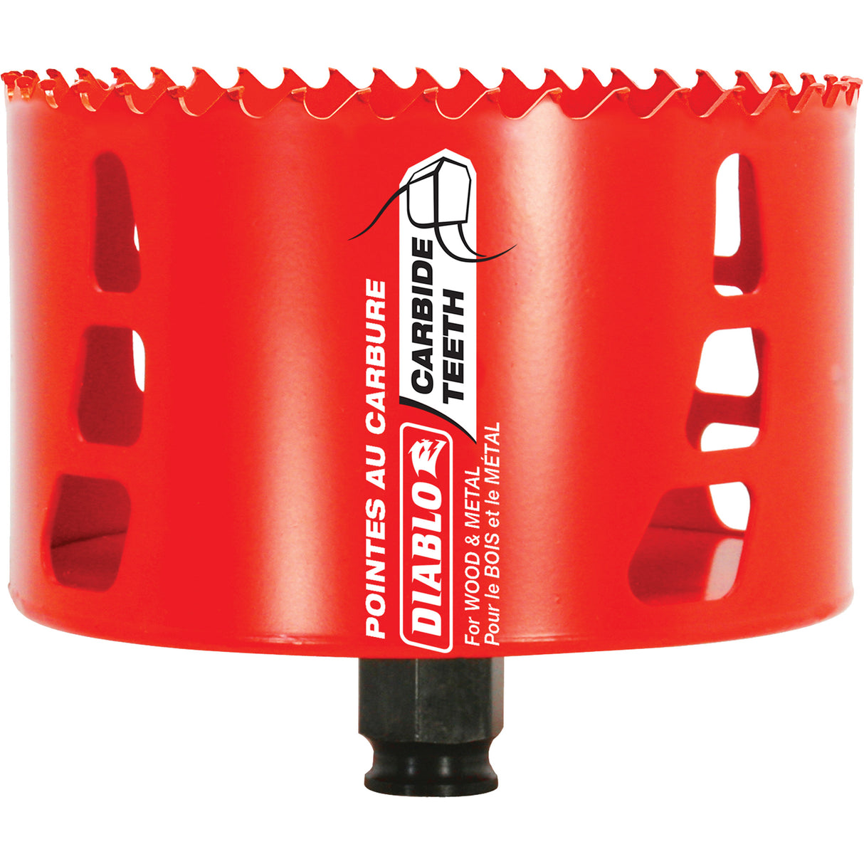 Wood & Metal Hole Saw, 4-1/4", 2-3/8" Depth of Cut, Carbide