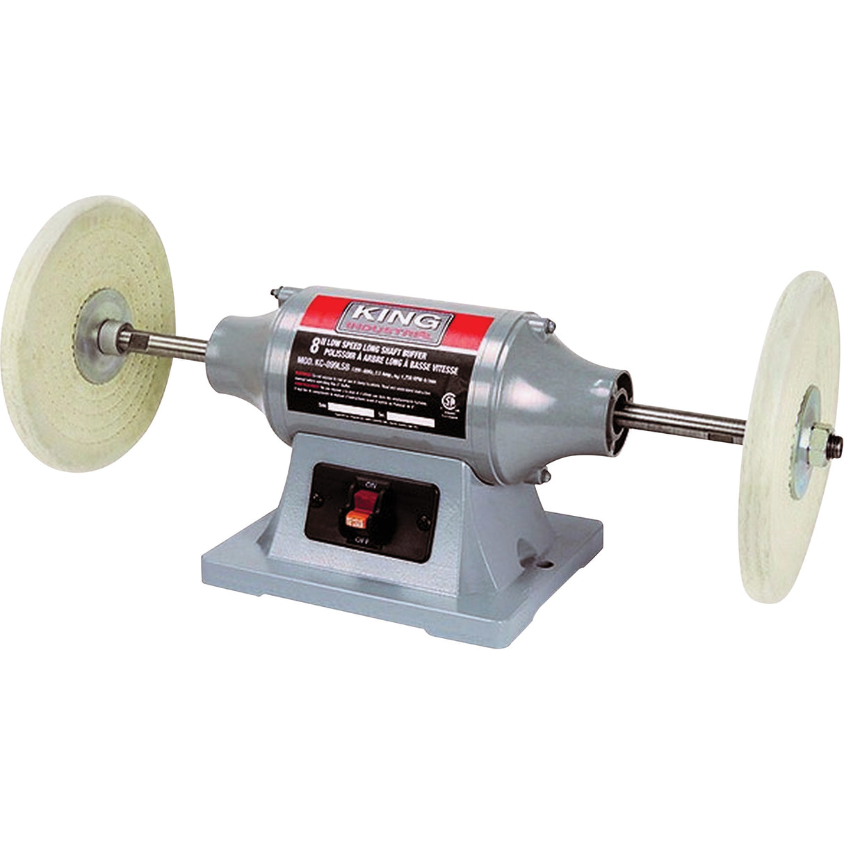 Low-Speed Long Shaft Buffer, 8" Pad, 120 V, 2.5 A, 1750 RPM