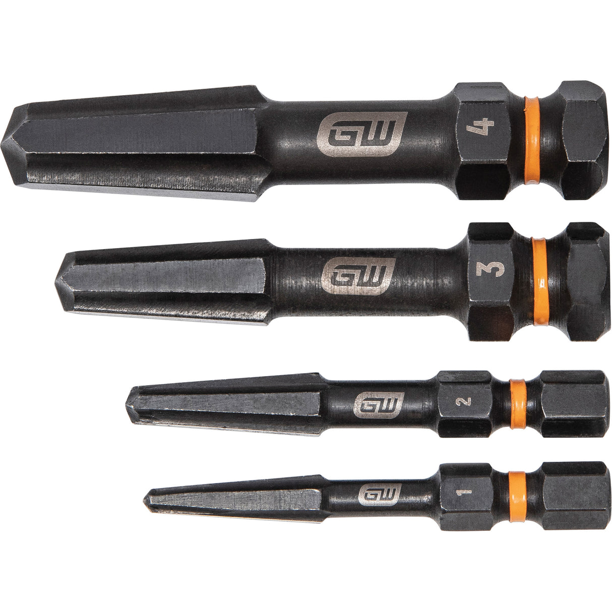 Bolt Biter™ Screw Extractor Set, High Speed Steel, 4 Pieces