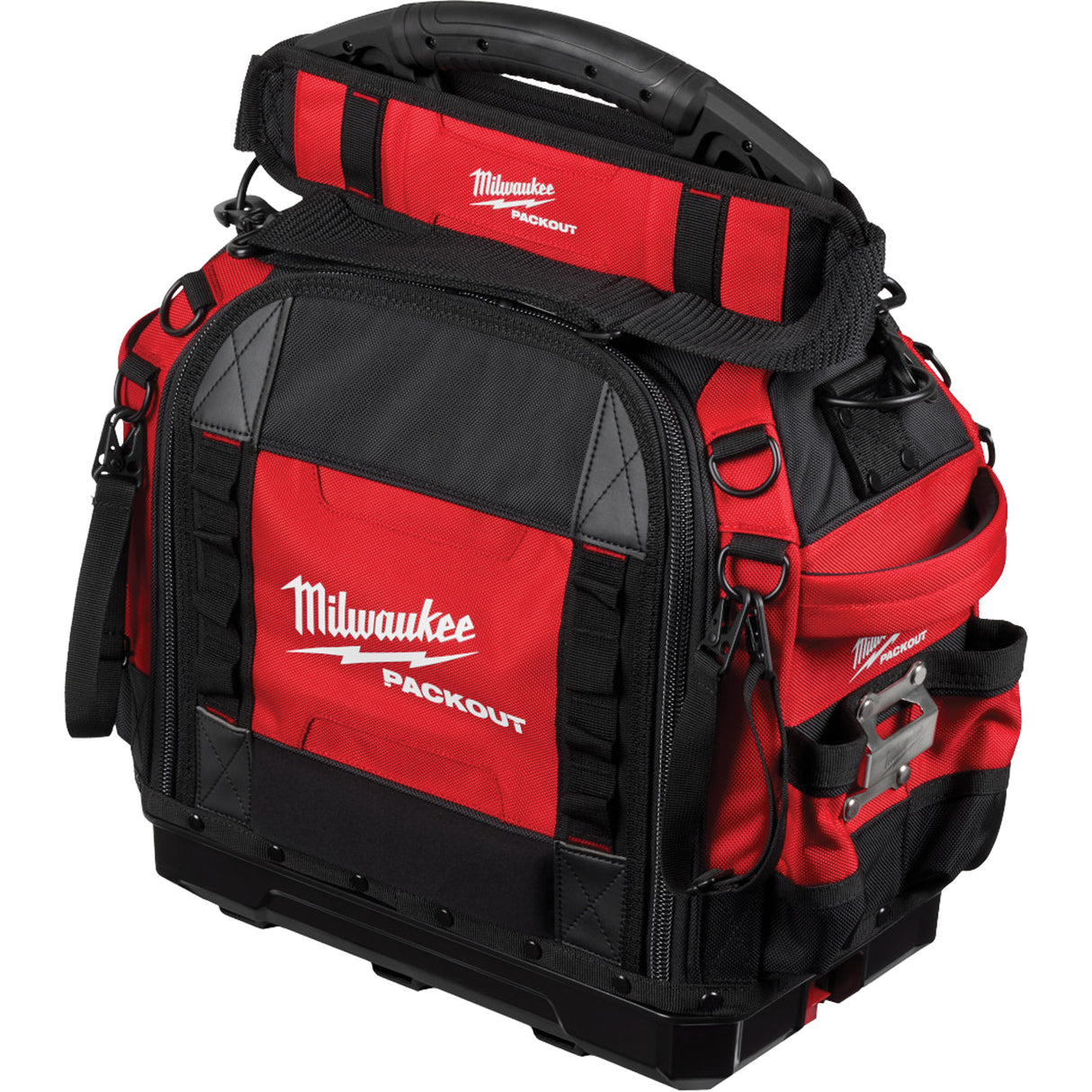 PackOut™ 15" Structured Tool Bag, Ballistic Polyester, 65 Pockets, Red