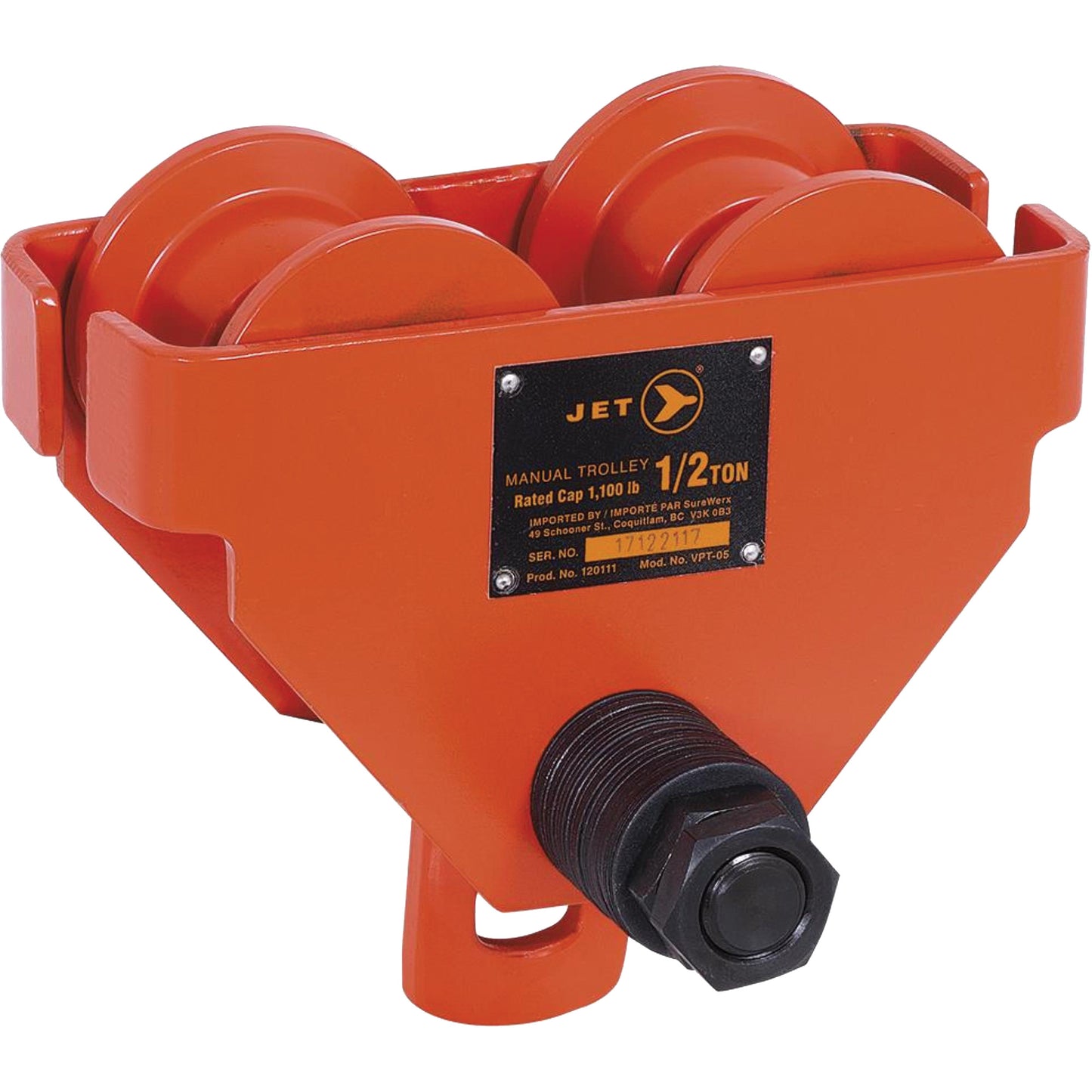 VPT-05 Manual Trolley - VBT Series, 1100 lbs. (0.5 tons)