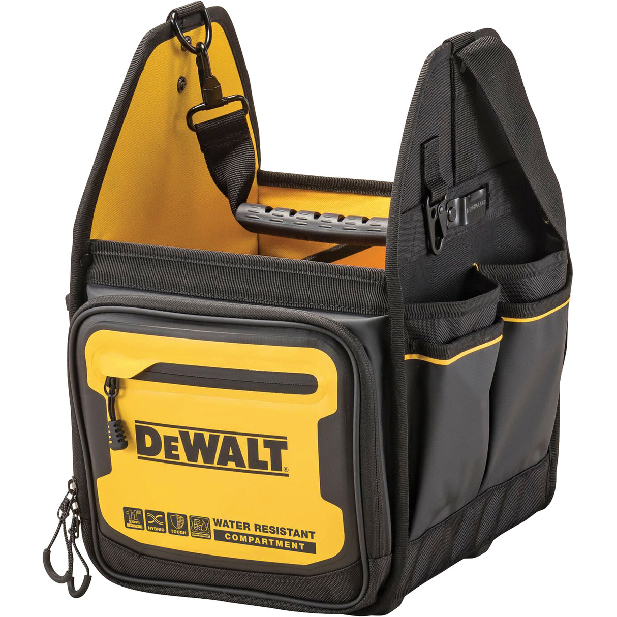 11” Electrician Tote, 34 Pockets, Black/Yellow