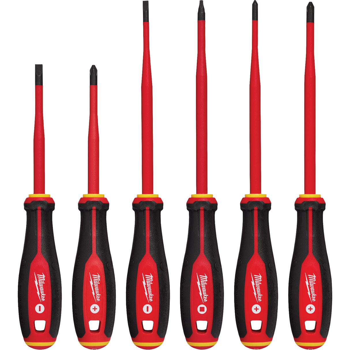 Insulated Slim Tip Screwdriver Set, 6 Pcs., Magnetic
