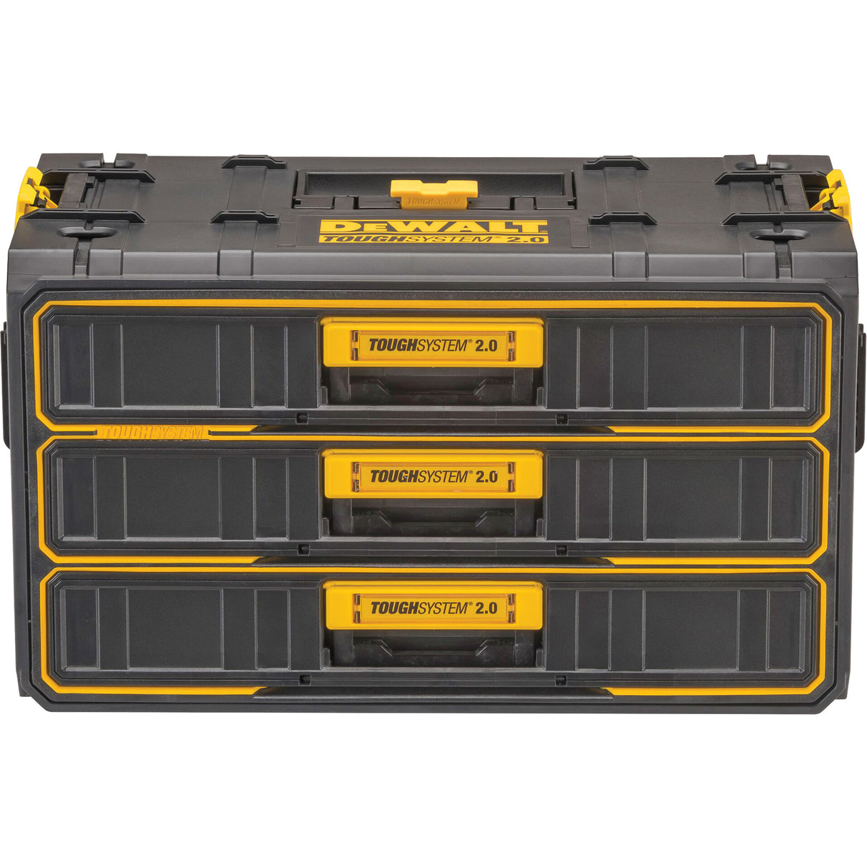 ToughSystem® 2.0 Three-Drawer Unit, 21-4/5" x 12-3/10" x 12-3/5", Black/Yellow