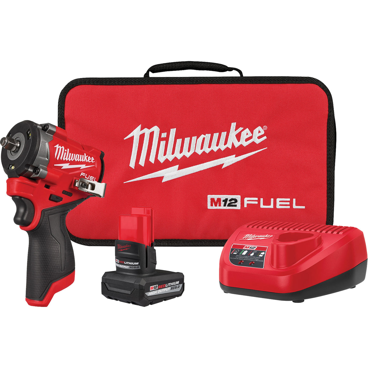 Fuel™ Stubby Impact Wrench Kit, 12 V, 3/8" Socket