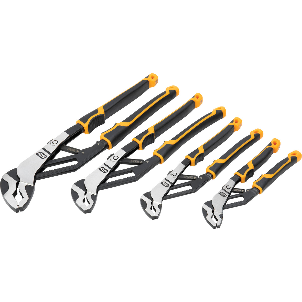 PITBULL Auto-Bite™ Tongue & Groove Dual Material Pliers, 4 Pieces