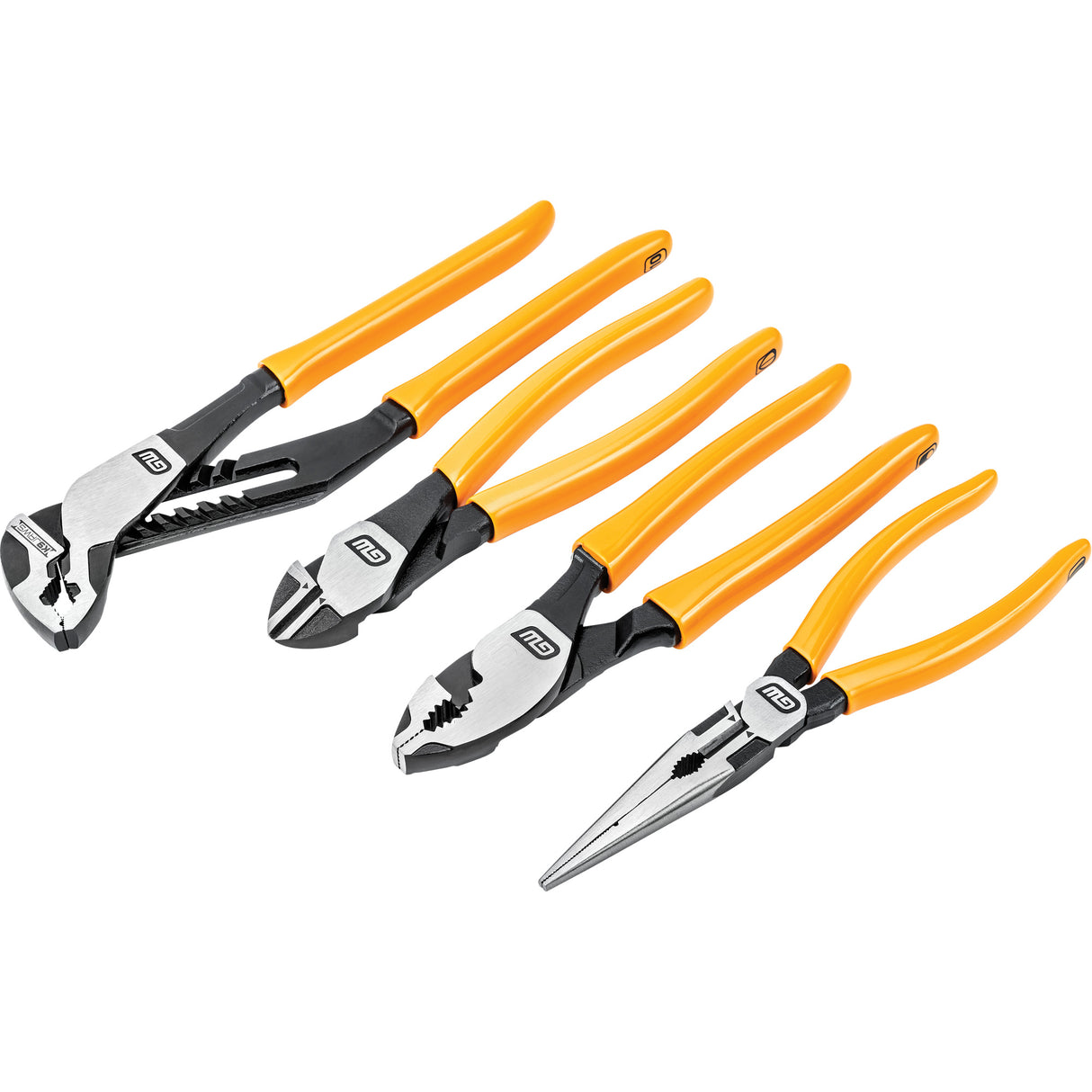 PITBULL Mixed Dual Material Plier Set, 4 Pieces