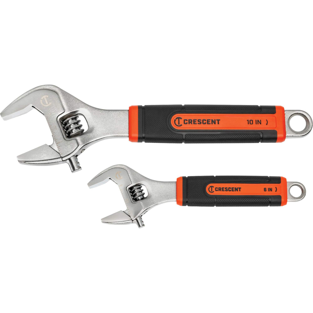 Quick-Fit-Jaw Adjustable Wrench Set, Adjustable, 2 Pieces, Imperial and Metric