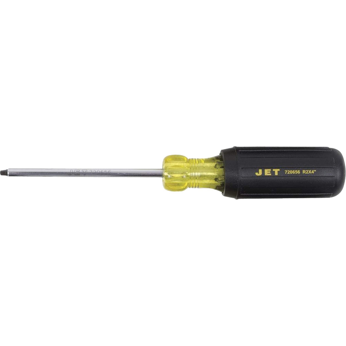 JKSR-2 Square Screwdriver, #2 Tip, Round, 4" L, Cushion Grip Handle