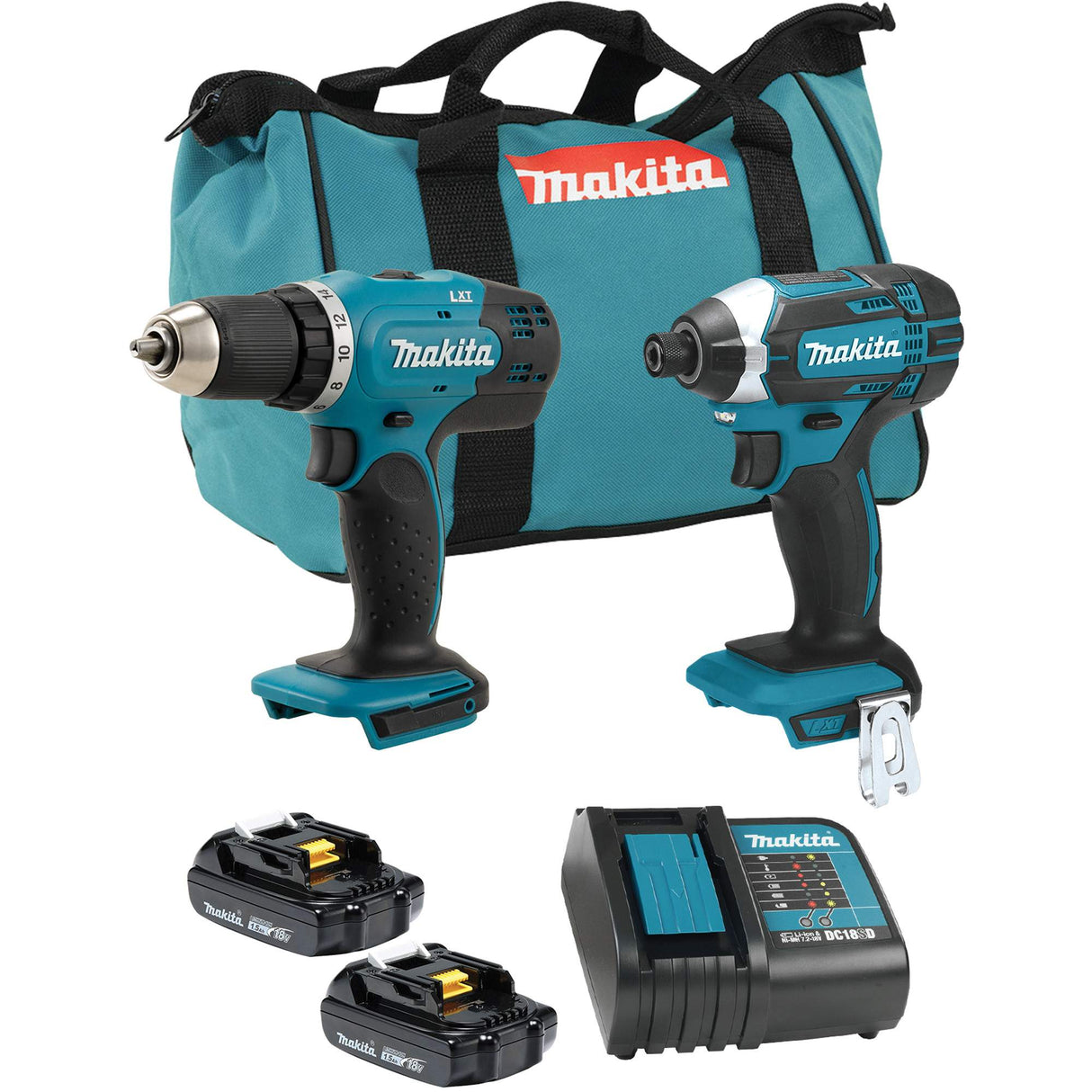 LXT 2 Tool Combo Kit, Lithium-Ion, 18 V
