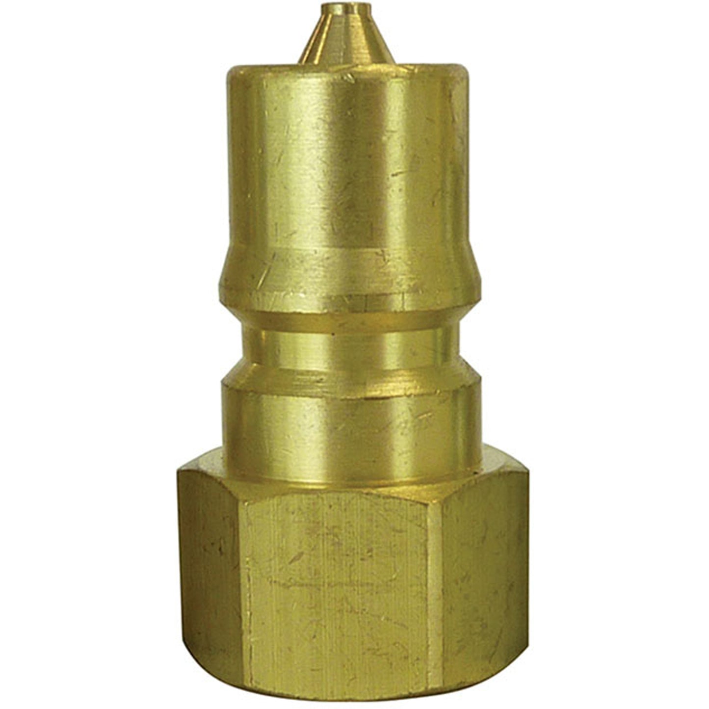 Hydraulic Quick Coupler Plug, 1/2" Dia., Brass